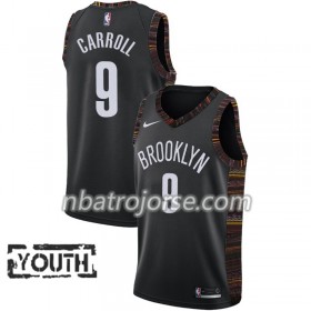 Barn Brooklyn Nets Tröja DeMarre Carroll 9 2018-19 Nike City Edition Svart Swingman
